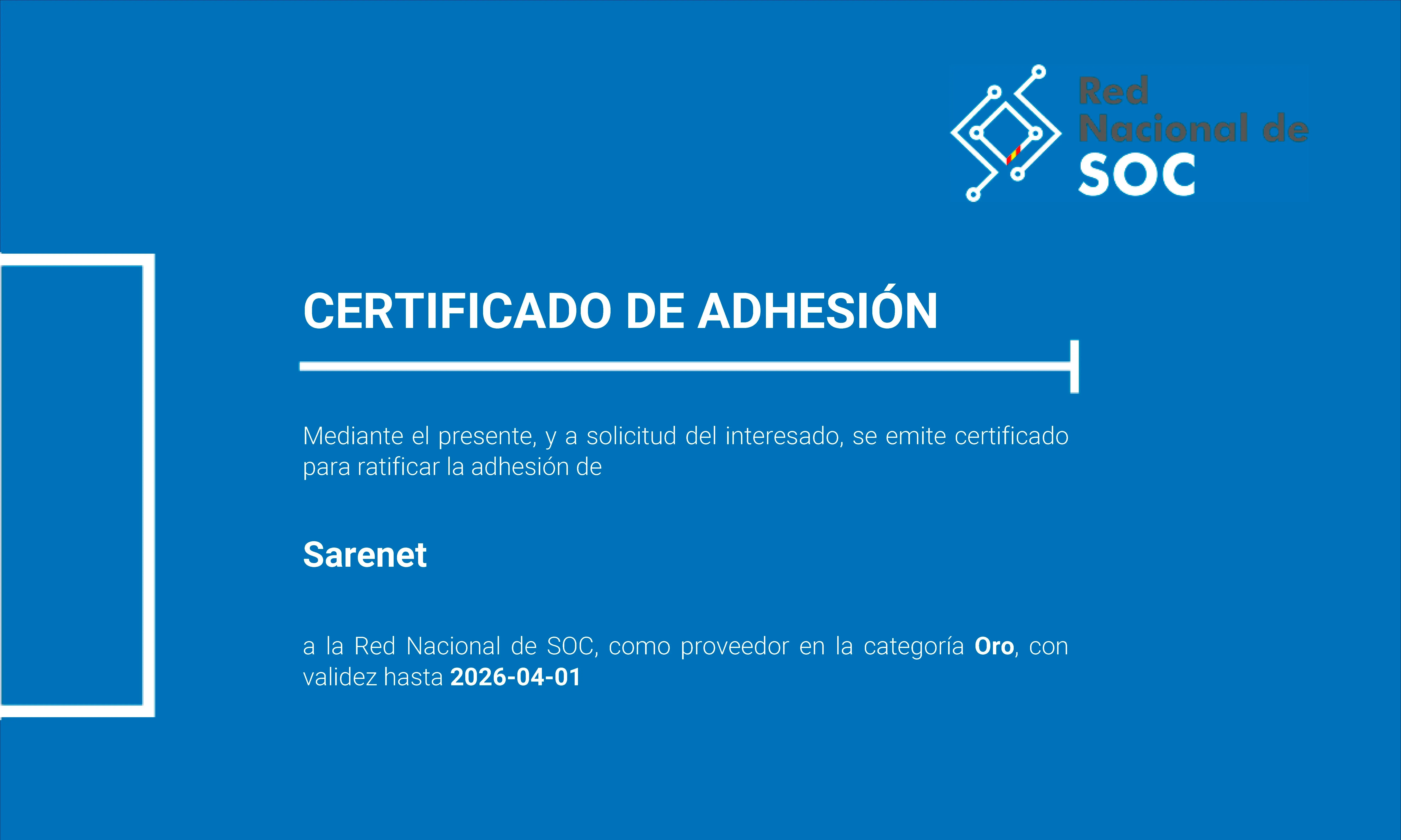 Certificado Red Nacional Soc
